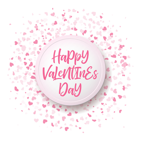 Vector Illustration of a Colorful Background with Heart Confettiのイラスト素材