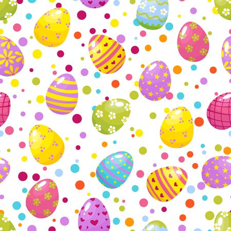 Seamless pattern with easter eggsのイラスト素材