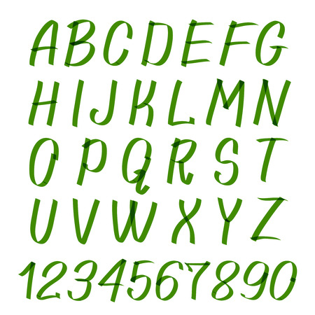Marker hand written symbols. Vector letters and numbers. Handwriting style marker illustrationのイラスト素材