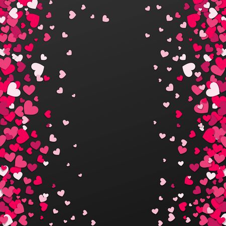 Colorful background with Heart Confetti. Valentines day greeting card or wedding invitation template party design.のイラスト素材