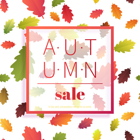 Autumn sale. Fall season sale and discounts banner.の写真素材
