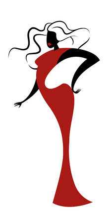 Fashion Girl Silhouetteのイラスト素材