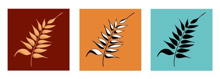Spike of wheat, rye or barley logoのイラスト素材