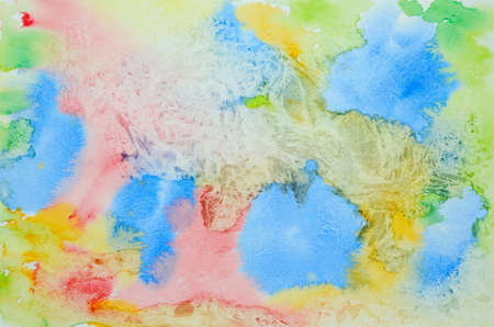 Abstract watercolor background with plastic wrap techniqueの写真素材