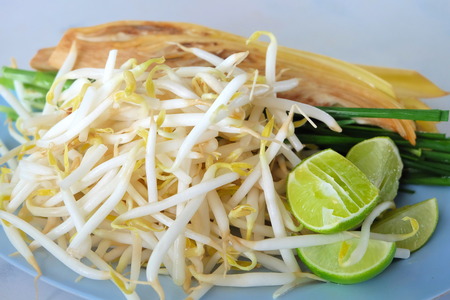 Vegetable side dish for Pad Thaiの写真素材