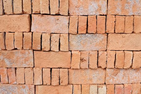 Bricks arranged in layersの写真素材