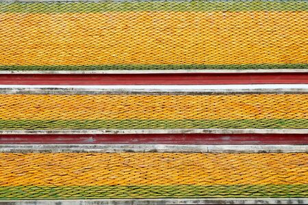 Thai temple roof texture for backgroundの写真素材