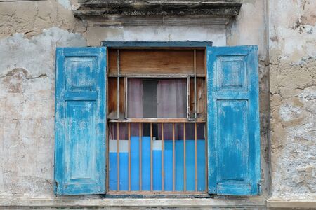 An old open windowの写真素材