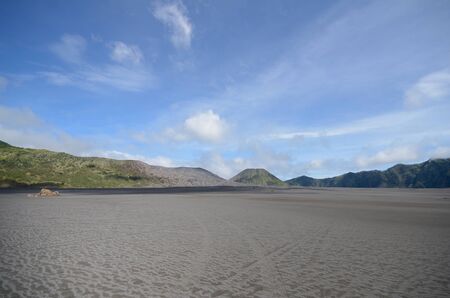 The Sea of Sand at Bromo mountain, Indonesiaの写真素材