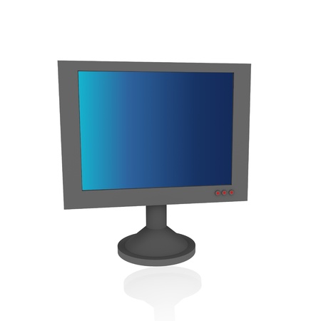 an simpe monitor /television in 3dの写真素材