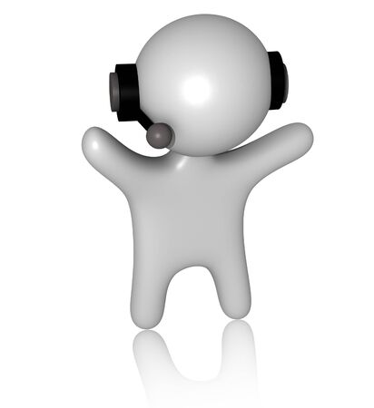 3d callcenter guyの写真素材