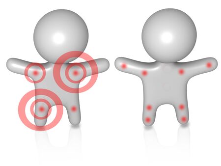 pain guys 3dの写真素材