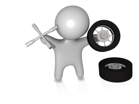3d auto mechanicの写真素材