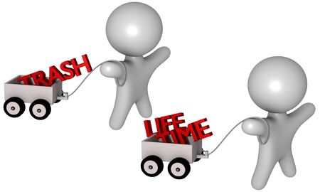 3d wheelbarrow guys 3dの写真素材