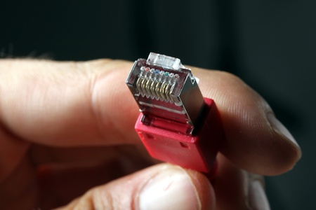 internet cableの写真素材