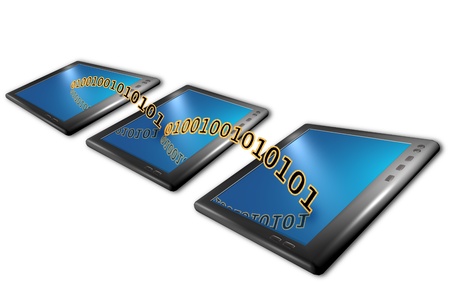 tablet computers with wireless connectionsの写真素材