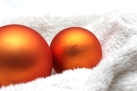 orange christmas spheresの写真素材