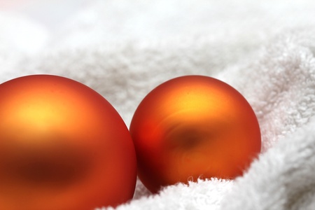 orange christmas spheresの写真素材