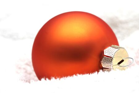 orange christmas sphereの写真素材