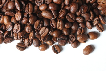isolated coffee beansの写真素材