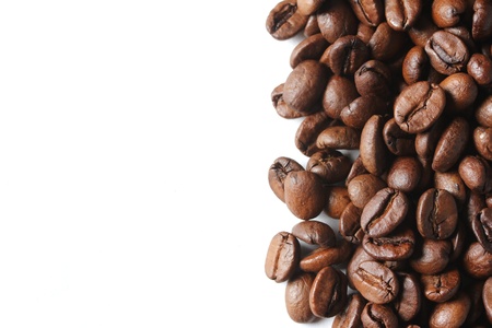 isolated coffee beansの写真素材