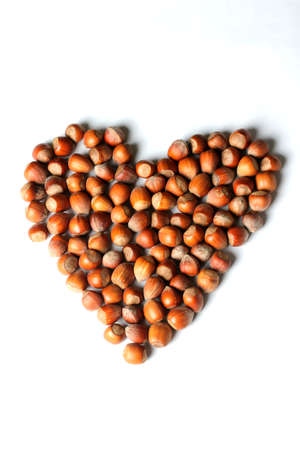 hazelnut heartの写真素材