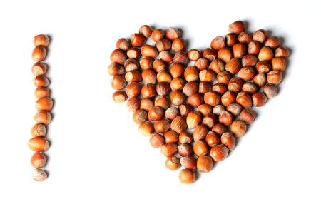 i love hazelnutの写真素材