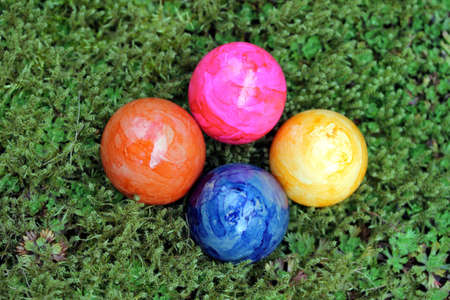 easter eggsの写真素材