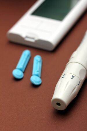 blood sugar measuring toolsの写真素材