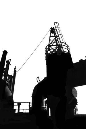 black and white industry structuresの写真素材