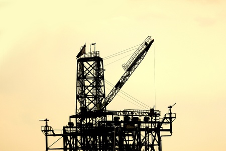 harbor silhouettesの写真素材