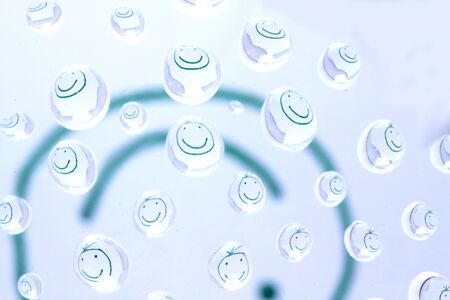 smiley water drops