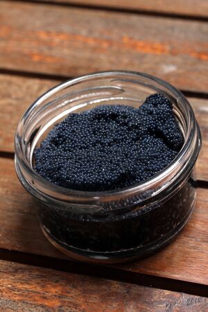 glass with caviar 