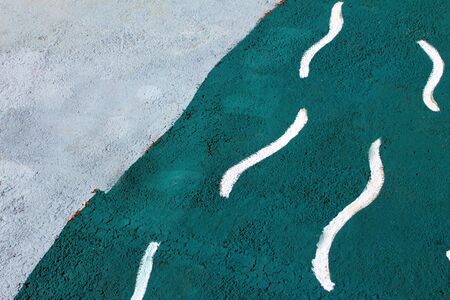 simple painted waves on the pavement