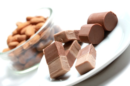 almond nougat piecesの写真素材