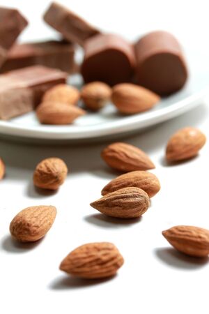almond nougat piecesの写真素材