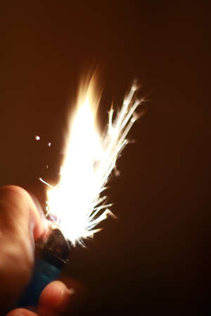 abstract lighter sparksの写真素材