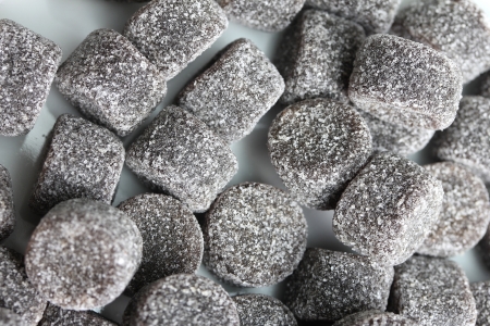 salty licorice dropsの写真素材