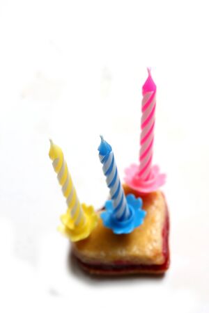 isolated birthday candlesの写真素材
