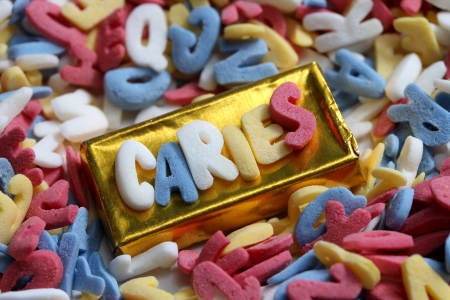 sugar letters caries background