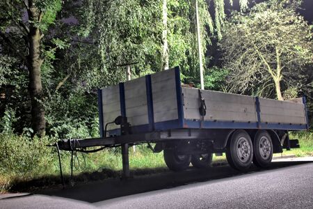 wooden trailer as a hdr picture