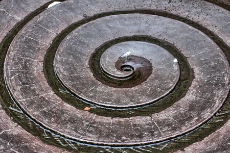 abstract spiral fountain の写真素材