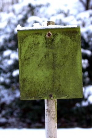 plain green old signの写真素材