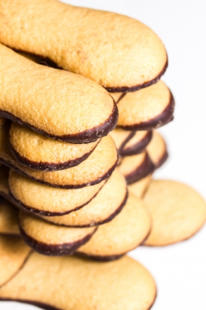 so0me delicous cat tongue cookiesの写真素材
