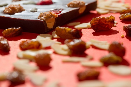 handmade chocolate piecesの写真素材