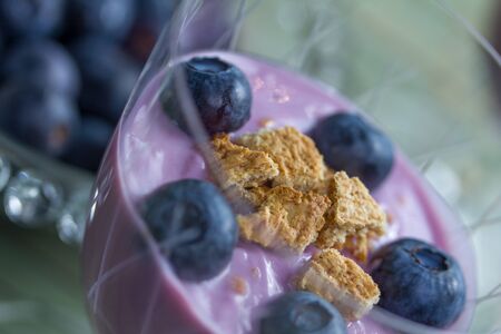 blueberry yogurtの写真素材
