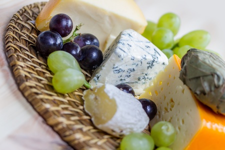 a selection of fine cheeseの写真素材