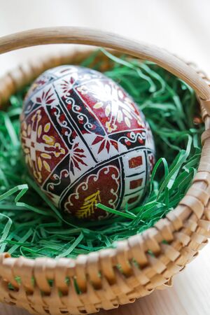 handpainted easter eggの写真素材