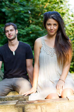 beautiful young couple in loveの写真素材