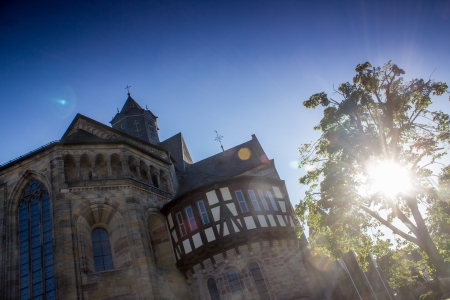 old historic german housesの写真素材